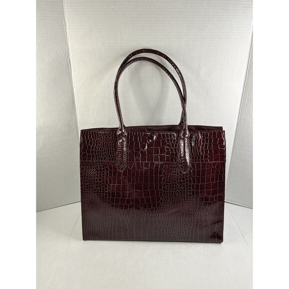 Jessica Simpson Dark Red Faux Snake Skin Tote - Picture 2 of 16